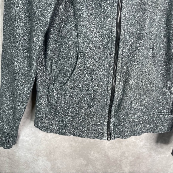 Lululemon Scuba Hoodie Light Cotton Fleece Luminesce Splatter White Black Sz 8 - Picture 3 of 8